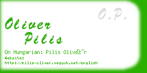 oliver pilis business card